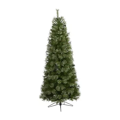 Nearly Natural Cashmere Slim Faux 6 1/2 Foot Pine Christmas Tree