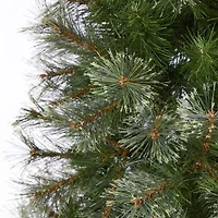 Nearly Natural Cashmere Slim Faux 6 1/2 Foot Pine Christmas Tree