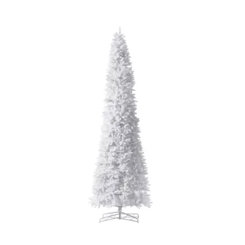 Nearly Natural Slim Faux 12 Foot Pre-Lit Fir Christmas Tree