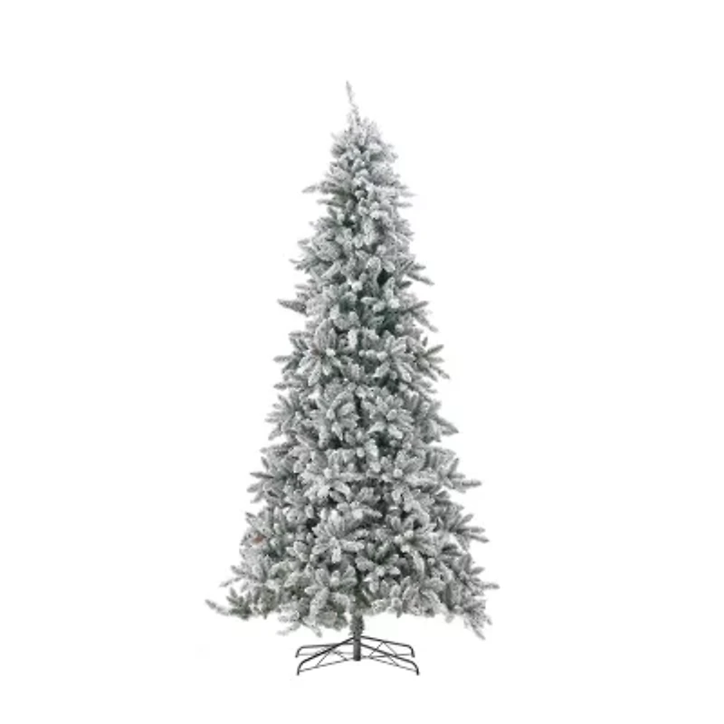 Nearly Natural Faux Pre-Lit Flocked Fir Christmas Tree