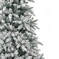Nearly Natural Faux Pre-Lit Flocked Fir Christmas Tree