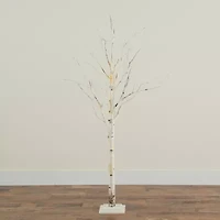 Nearly Natural Faux Pre-Lit Birch Christmas Tree