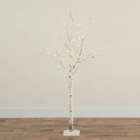 Nearly Natural Faux Pre-Lit Birch Christmas Tree