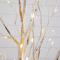 Nearly Natural Faux Pre-Lit Birch Christmas Tree