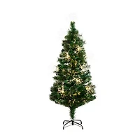 Nearly Natural Fiber Optic Faux 5 Foot Pre-Lit Pine Christmas Tree