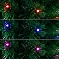 Nearly Natural Fiber Optic Faux 6 Foot Pre-Lit Pine Christmas Tree