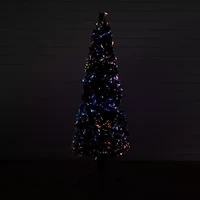 Nearly Natural Fiber Optic Faux 6 Foot Pre-Lit Pine Christmas Tree