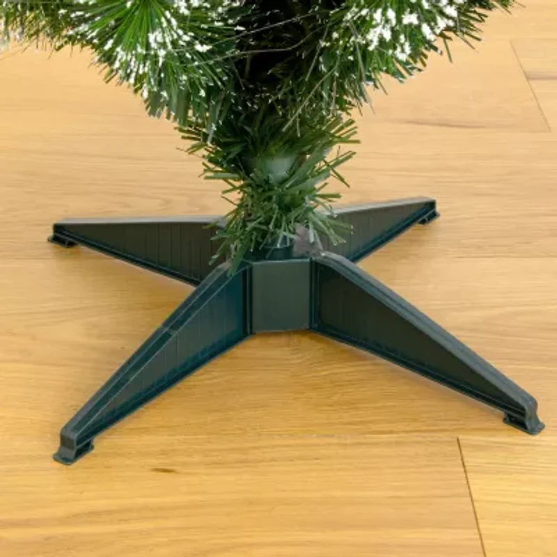 Nearly Natural Fiber Optic Faux 4 Foot Pre-Lit Pine Christmas Tree