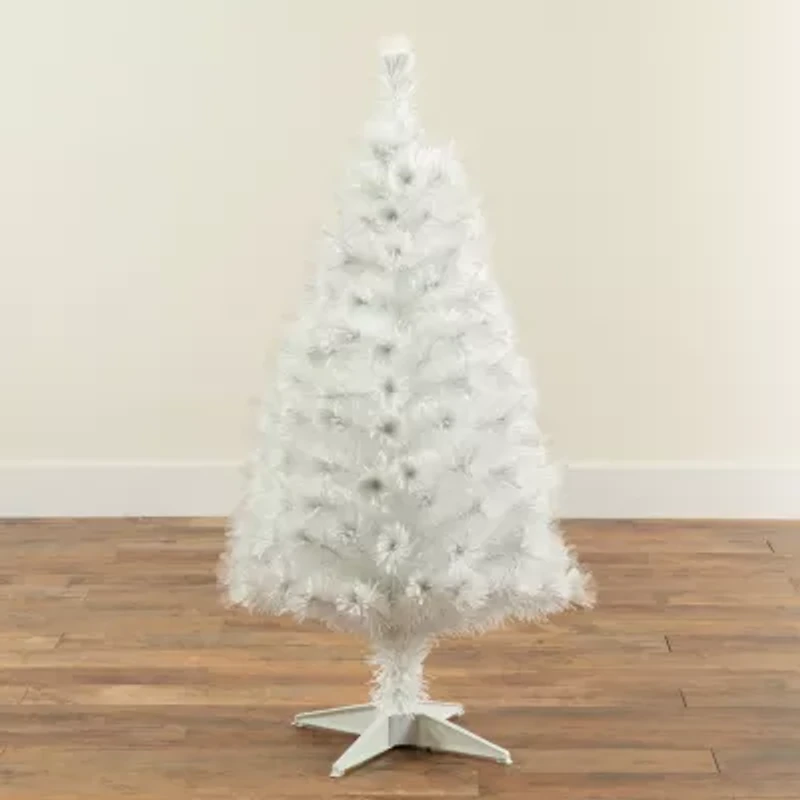 Nearly Natural Fiber Optic Faux 4 Foot Pre-Lit Pine Christmas Tree