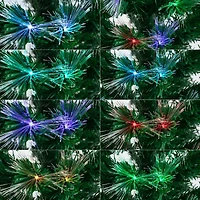 Nearly Natural Fiber Optic Faux 6 Foot Pre-Lit Pine Christmas Tree