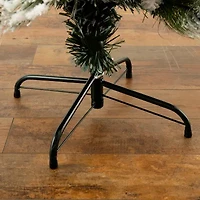 Nearly Natural Fiber Optic Faux 5 Foot Pre-Lit Flocked Pine Christmas Tree