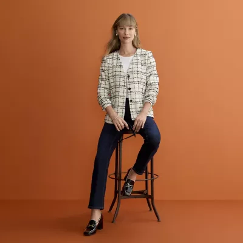 Liz Claiborne Mallard Womens Square Closed Toe Loafers