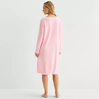 Adonna Womens Round Neck Long Sleeve Nightgown