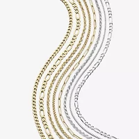 Made Italy Mens Sterling Silver 20 Inch Figaro Chain Necklace