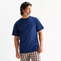 St. John's Bay Mens Crew Neck Short Sleeve Big and Tall Pajama Top
