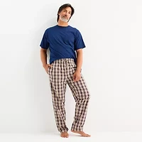 St. John's Bay Mens Crew Neck Short Sleeve Big and Tall Pajama Top