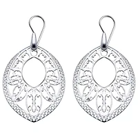 Sterling Silver Design Drop Earrings