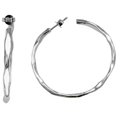 Sleek Hoop Earrings Sterling Silver