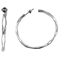 Sleek Hoop Earrings Sterling Silver