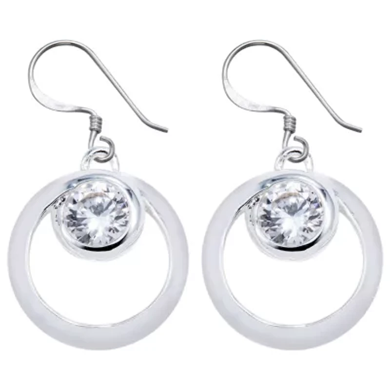 Sterling Silver Cubic Zirconia Drop Earrings