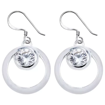 Sterling Silver Cubic Zirconia Drop Earrings