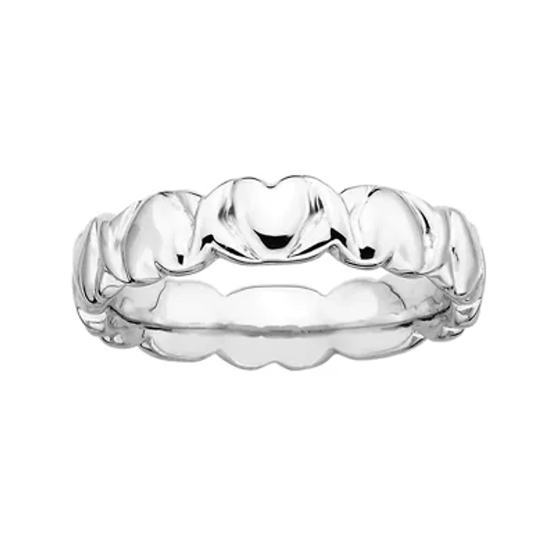 Personally Stackable Sterling Silver 4.5mm Heart Ring