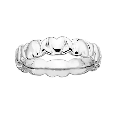 Personally Stackable Sterling Silver 4.5mm Heart Ring