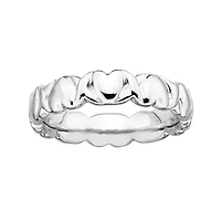 Personally Stackable Sterling Silver 4.5mm Heart Ring