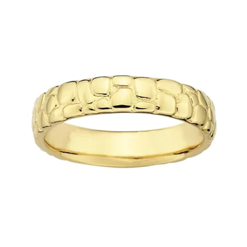 Personally Stackable 18K Yellow Gold Over Sterling Silver Stackable Ring