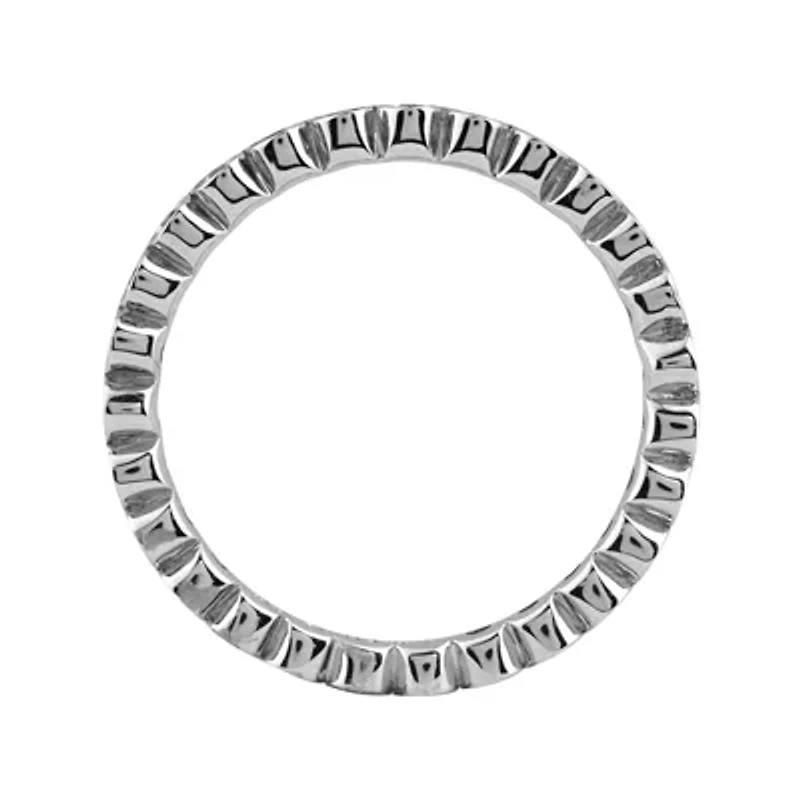 Personally Stackable Genuine White Topaz Sterling Silver Ring