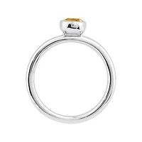 Personally Stackable 5mm Round Genuine Citrine Ring