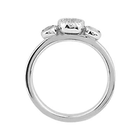 Personally Stackable Double White Topaz & Diamond-Accent Ring