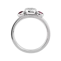 Personally Stackable Double Lab-Created Ruby & Diamond-Accent Ring
