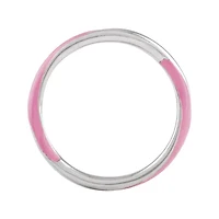 Personally Stackable Sterling Silver Twisted Pink Enamel Ring