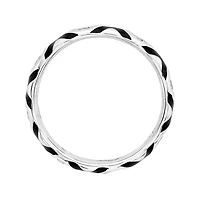 Personally Stackable Cubic Zirconia and Enamel Ring