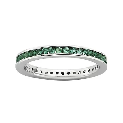 Personally Stackable Lab-Created Emerald Eternity Ring