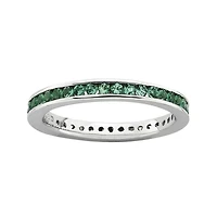 Personally Stackable Lab-Created Emerald Eternity Ring