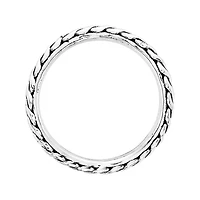 Personally Stackable Sterling Silver Woven Wave Ring