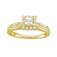 1/2 CT. T.W. Diamond 14K Yellow Gold Princess Ring