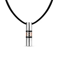 Mens Stainless Steel 24 Inch Pendant Necklace