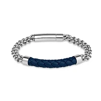 Mens Stainless Steel Solid 8 1/2 Inch Link Bracelet