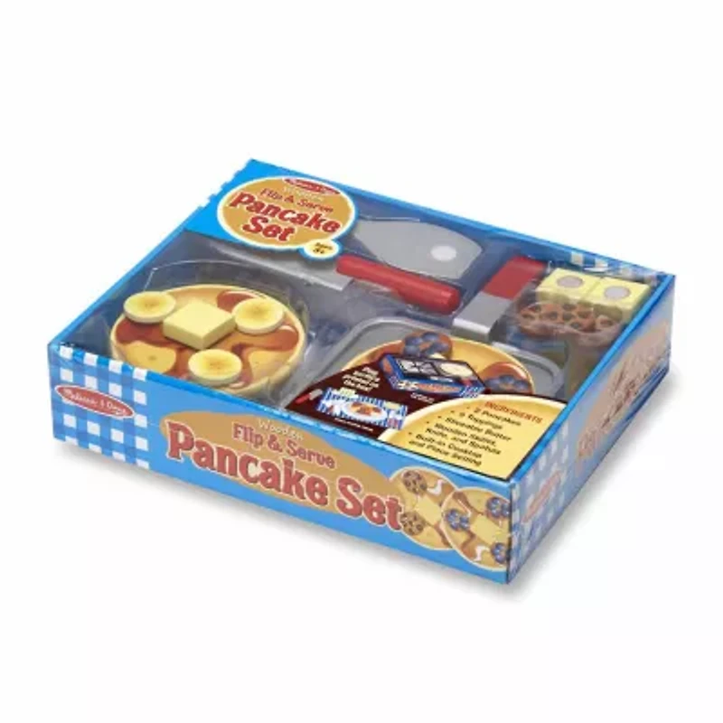 Melissa & Doug Wooden Flip & Serve Pancake Set Play Kitchen