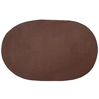 Better Trends Country Solid Braided Reversible Indoor Oval Area Rug