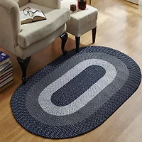 Better Trends Country Stripe Braided Oval Reversible Indoor Rugs