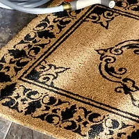 nuLoom Novelty Monogrammed Coir Outdoor Doormat 2'6"X4'
