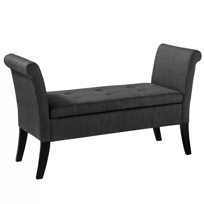 Corliving Antonio With Scrolled Arms Linen Bench