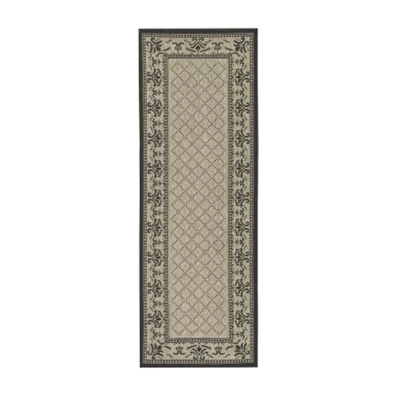 Safavieh Courtyard Collection Alden Oriental Indoor/Outdoor Runner Rug