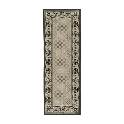 Safavieh Courtyard Collection Alden Oriental Indoor/Outdoor Runner Rug