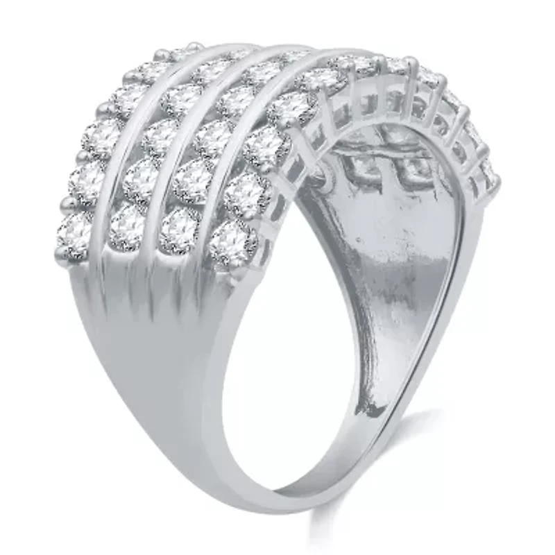 Womens 2 CT. T.W. Natural White Diamond 10K Gold Anniversary Band