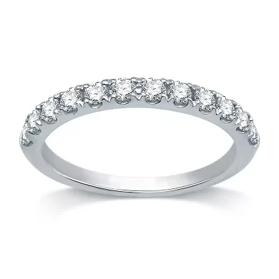 Premier Collection Womens 1/2 CT. T.W. Natural White Diamond 14K Gold Wedding Band